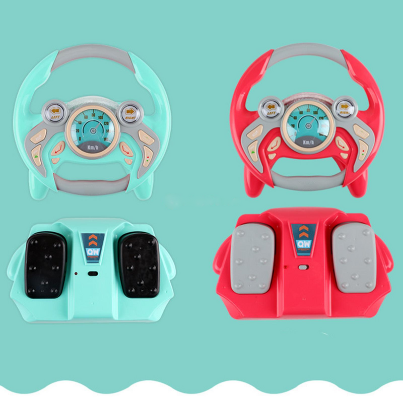Kids Steering Wheel Co-Pilot Steering Wheel Simulates Driving Car Steering Wheel Simulates Driving Educational Driving Toys