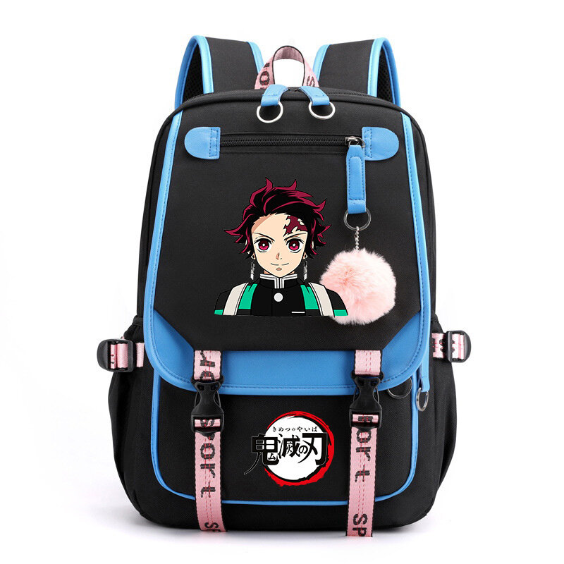 Anime Demon Slayer Backpack Kamado Tanjirou Cosplay SchoolBag Studnets Rucksack Large Capacity Travel Bag Fashion Teens Bookbag