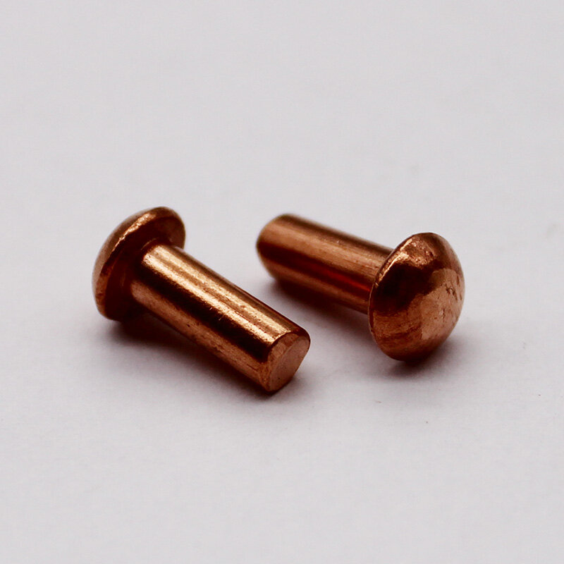 Copper Rivets Round Head Solid Rivets Models Steam Boiler M1.5 M2 M2.5 M3 M4 M5 M6 M8