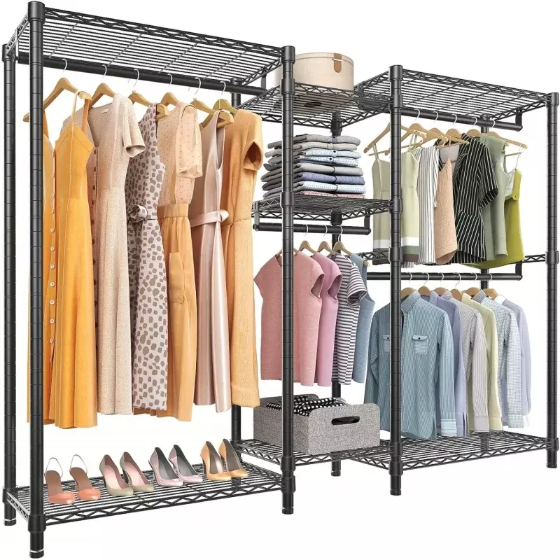 VIPEK V6 Wire Garment Rack Heavy Duty Clothes Rack Metal with Shelves, Freestanding Portable Wardrobe Closet Rack for Hanging Cl
