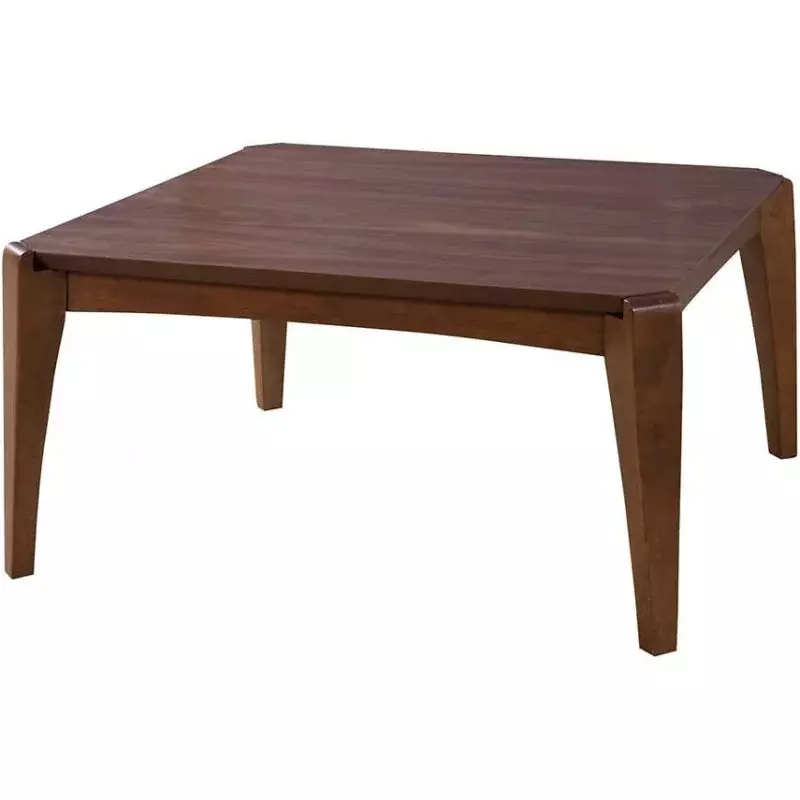 AZUMAYA KT-107 Kotatsu Heater Table, W30 x D30 x H15 Inches, Natural Walnut and Rubber Wood Table Material, Home and Living, Squ