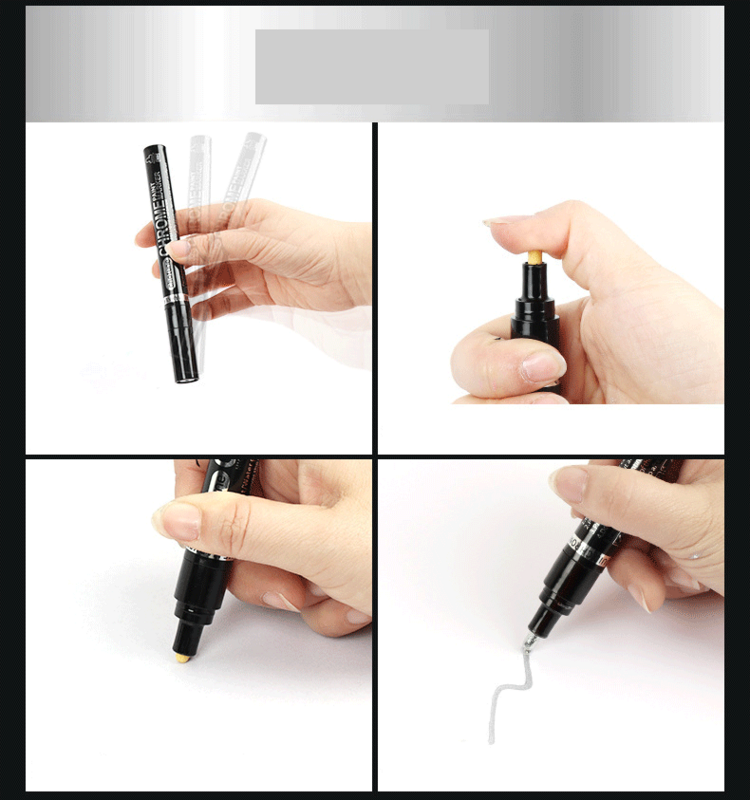 1Pc Marker Silver Marker ปากกา Art Liquid กระจก DIY เรซิ่นสีกระจก Chrome Finish Metallic งานหัตถกรรมปากกาทาสี