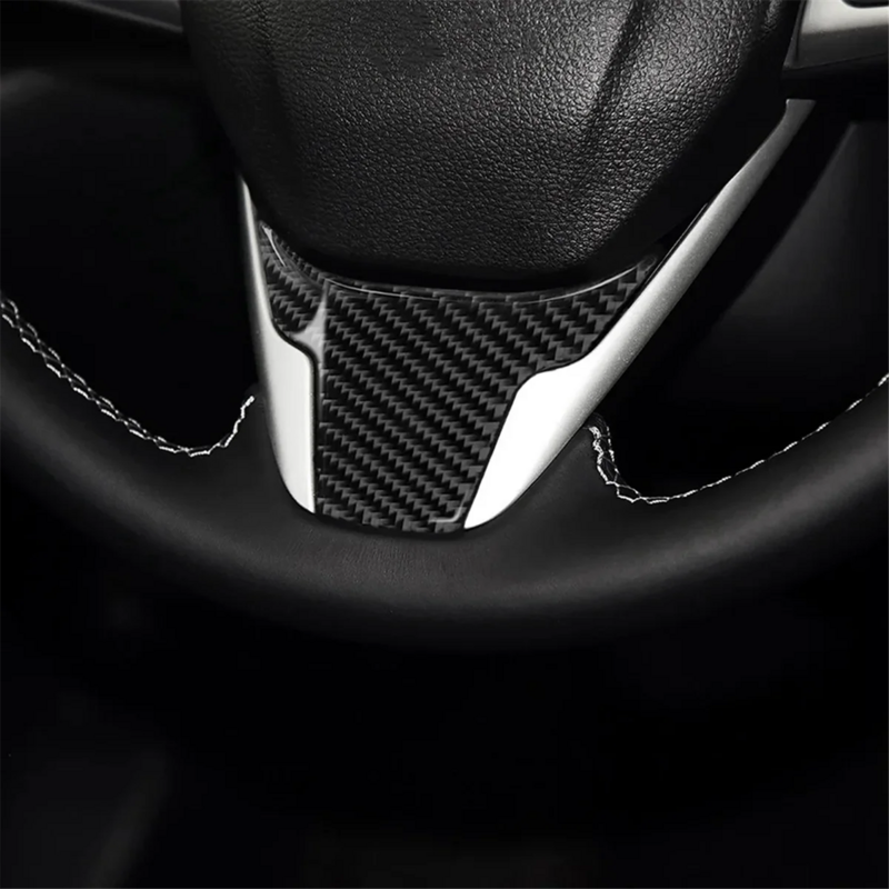 Cadre de Volant en Fibre de Carbone pour Honda Civic 2016-2021, Panneau de Couverture