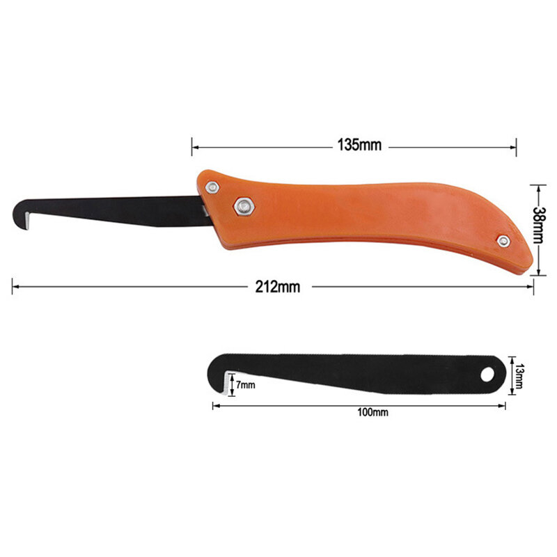 Hand Tool Hook Blade 21.2cm Length Replaceable Cleaning Cutting Opening Removing Repair Set Practical Bathroom