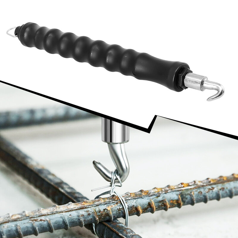 Outil de torsion de fil automatique, crochet de connecteur en acier pour fils et attaches de barres d'armature, construction métallique avec poignée souple