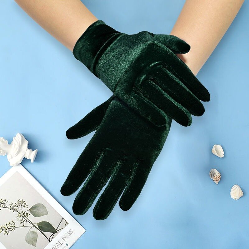 New Velour Gold Velvet Gloves Warm Gloves Soft Comfortable Finger Gloves Breathable Protect Mitten Winter Full Fingers Gloves