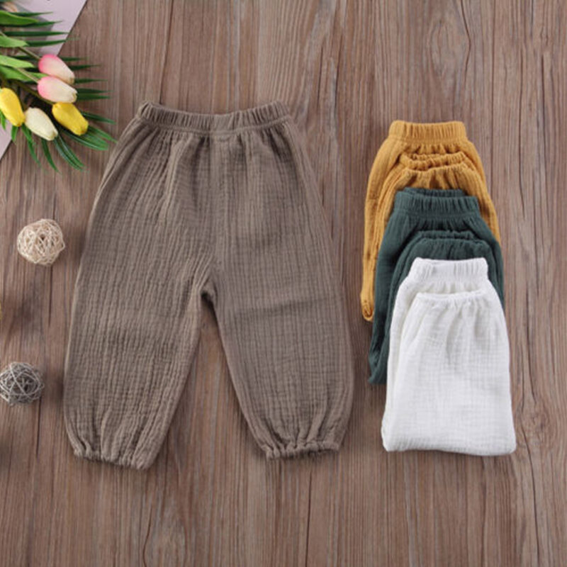 Babyhose Kleinkind Mädchen Jungen Baumwoll linie lose Bloomers Kordel zughose Herbst Frühling Sommer lässige Kinder kleidung