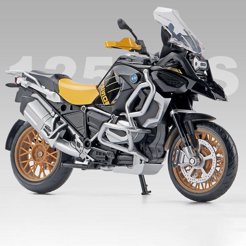 鋳造合金モーターサイクルモデルr1250gs,1:12 bmw,合金,音と光,ロードサイクル,おもちゃの車