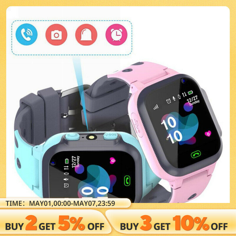 Reloj inteligente S1 para niño y niña, dispositivo deportivo con pantalla táctil y luz, tarjeta SIM, llamadas y localización, regalo