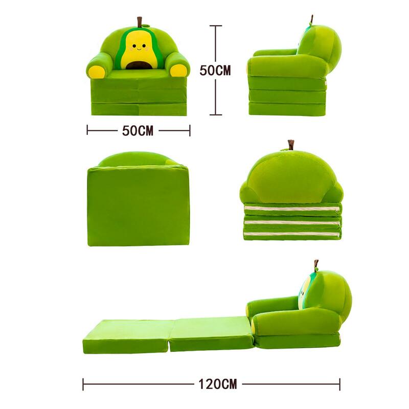 Protetor de móveis removíveis e laváveis para sofá, Capa dos desenhos animados para cadeiras, respirável e dobrável