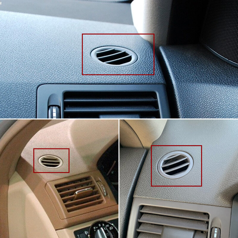 Cubierta de rejilla de ventilación de aire de CA redonda pequeña para consola LHD RHD para Mercedes Benz W204 Clase C C180 C200 220 230 260 280 300 350 2007-2010