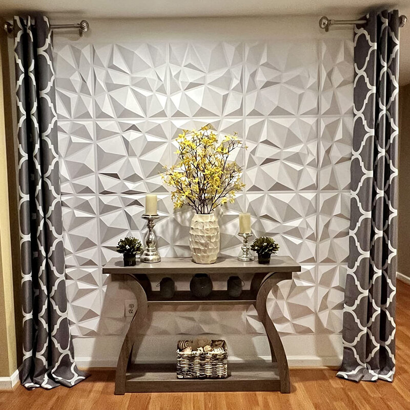 Panel de pared 3D para renovación de casa, pegatina de pared 3D no autoadhesiva, molde de azulejo de cerámica de arte en relieve, decoración del hogar, 50x50cm