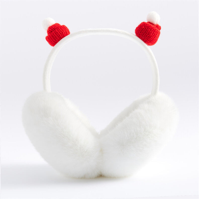 혁신적인 크리스마스 모자 귀마개, 트렌디하고 귀여운 따뜻한 플러시, 편안한 접이식 이어 워머, 남녀공용 새해 선물