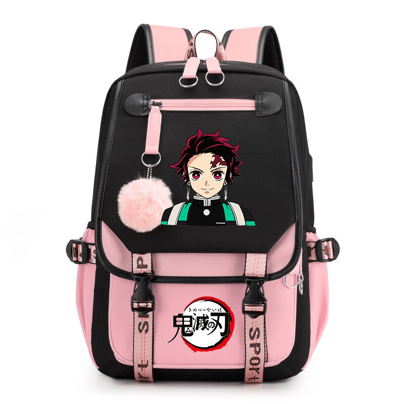 Anime Demon Slayer Backpack Kamado Tanjirou Cosplay SchoolBag Studnets Rucksack Large Capacity Travel Bag Fashion Teens Bookbag