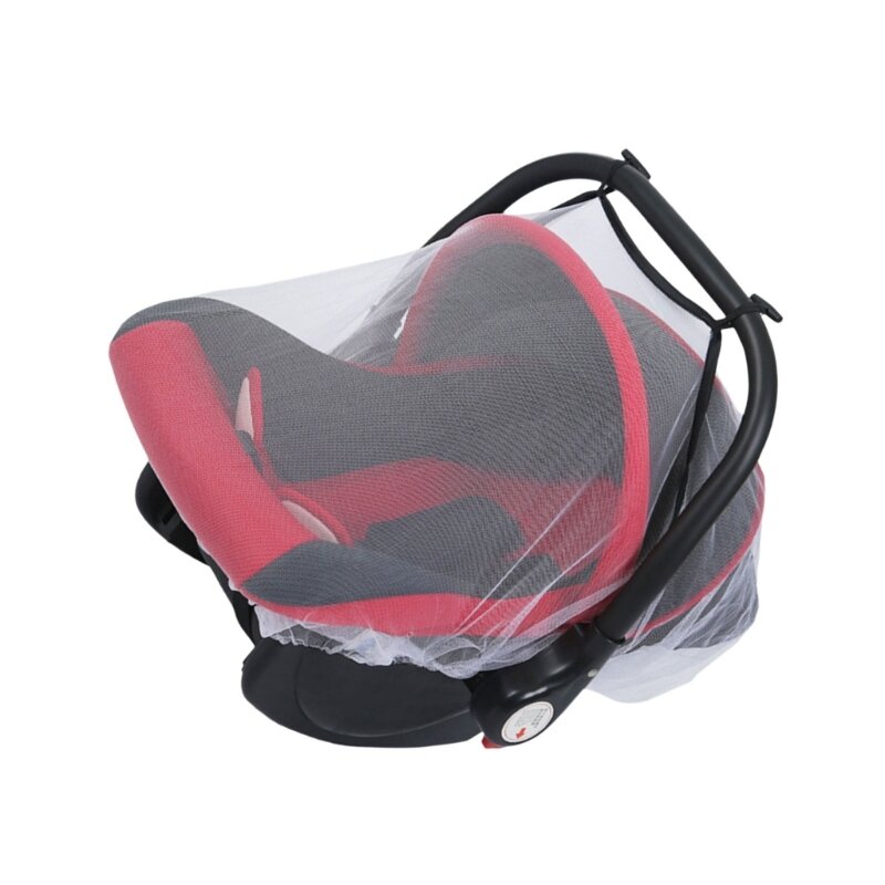 Baby SafetySeat Netting Mosquitoes Net Cover with Elastic Closures Infant Carseat Carrycots Breathable Insect Mesh Cover
