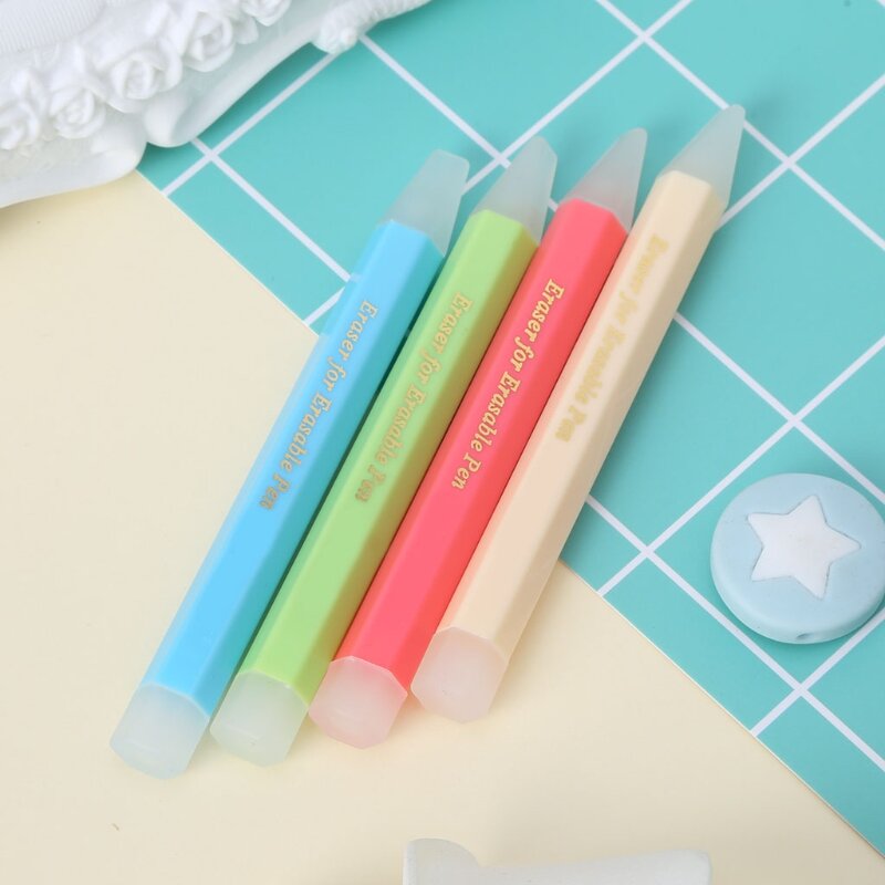 Uitwisbare Pen Gum Gummen Rubber Remover Studenten Veeg Schoon Gum Laat Geen Sporen Schoolbenodigdheden Briefpapier