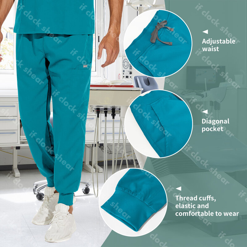 Unisex Surgical Uniform Nurse Accessories Pet Clinic Veterinary Scrub Uniform Dental Hospital Work Clothing Medical Nursing Suit