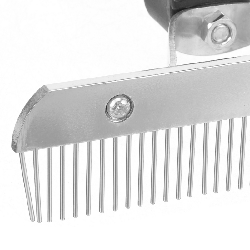 Cleaning Brush Horse Sweat Scraper Horsehair Fur Rake Hairbrush Durable Metal Grooming Comb Horseshoes