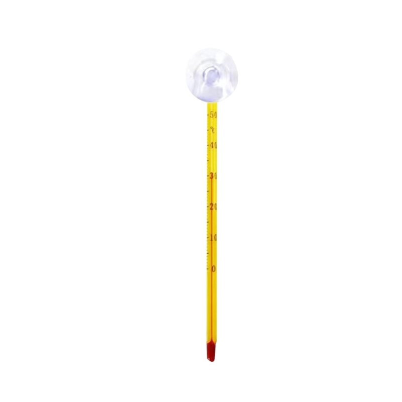 Internal Fish  Easy-To-Read Sucking Cup Thermometer Stick Aquarium Thermometer Thermograph Accurate Thermometer
