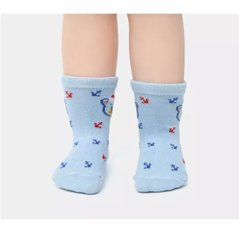 5Pairs/Lot Cartoonbaby Socks  Children's Baby Boys Non-skid Socks 1-3-year