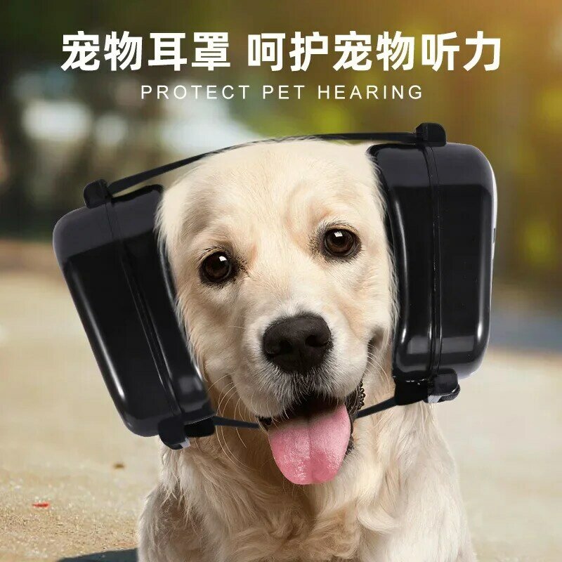 Pelindung telinga anjing peliharaan Anti bising, penutup telinga anjing ukuran sedang, berburu dan menembak, perlindungan bibir nyaman, pengurang kebisingan