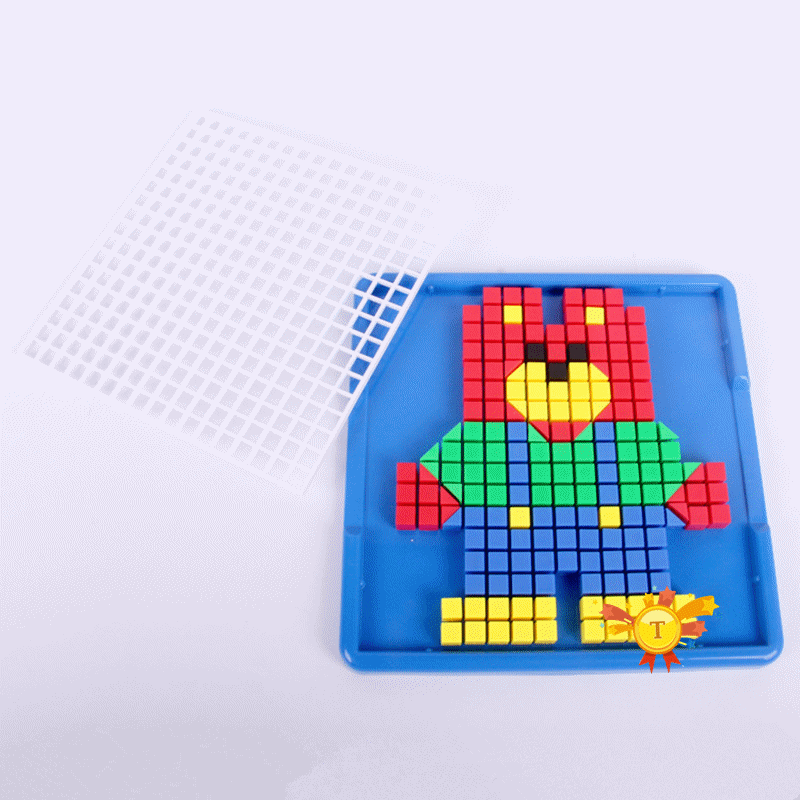 580 Stks/set Paddestoel Nagel Intelligente 3D Puzzel Games Diy Plastic Flashboard Kinderen Educatief Speelgoed Willekeurige Kleur