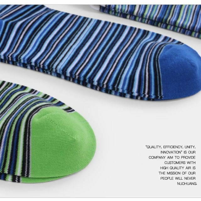 Calcetines de algodón con rayas coloridas para hombre, medias gruesas y cálidas de media pantorrilla, gradiente, 5 pares, EU45 46 47
