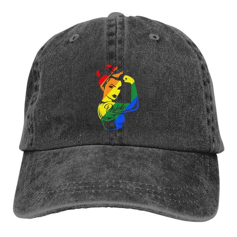 Pride Rainbow berretto da Baseball regolabile da donna in Denim per uomo donna cappello Snapback da viaggio all'aperto stampa taglia unica