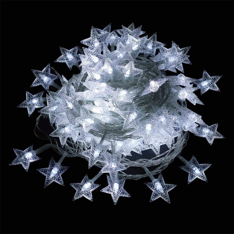 Guirxiété Lumineuse Étoile Imperméable et Extensible, Décoration de Chambre, pour Niket Extérieur, ixde Mariage, Arbre de Noël, 478