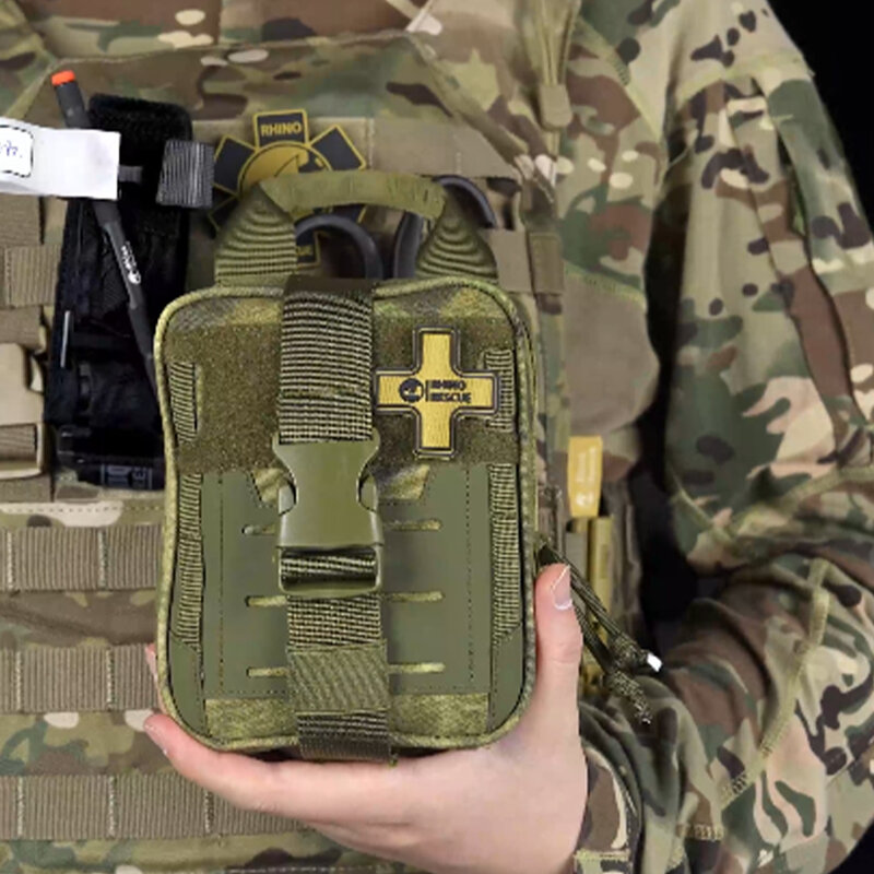 Rhino Kit pertolongan pertama CMS-MINI, tas taktik EDC IFAK, Pak darurat untuk polisi