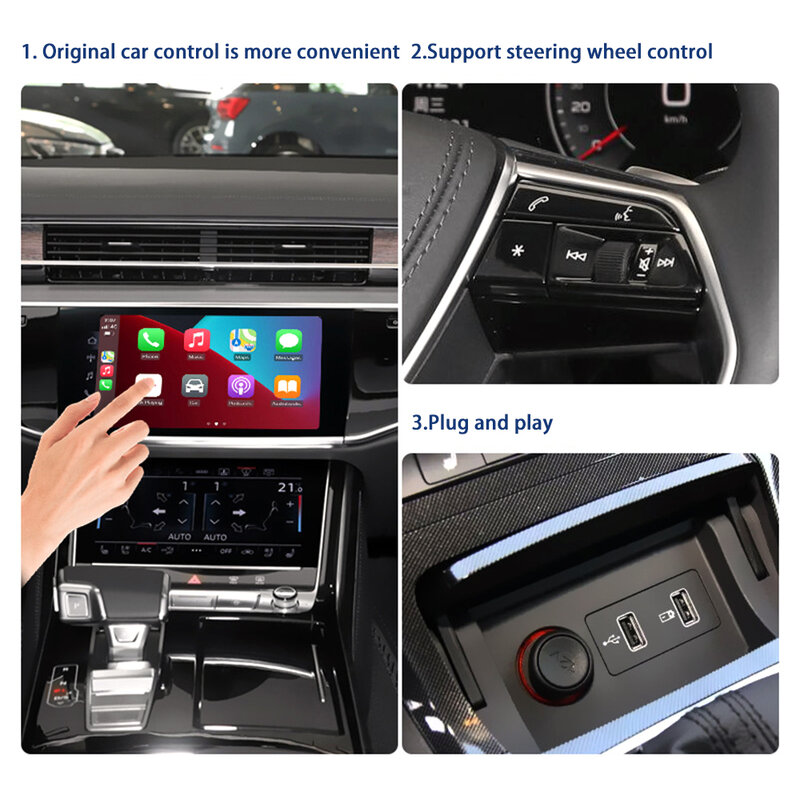 Проводной и беспроводной адаптер CarPlay для OEM автомобильной стереосистемы с USB Plug and Play, автоматическое подключение к смартфону CarPlay