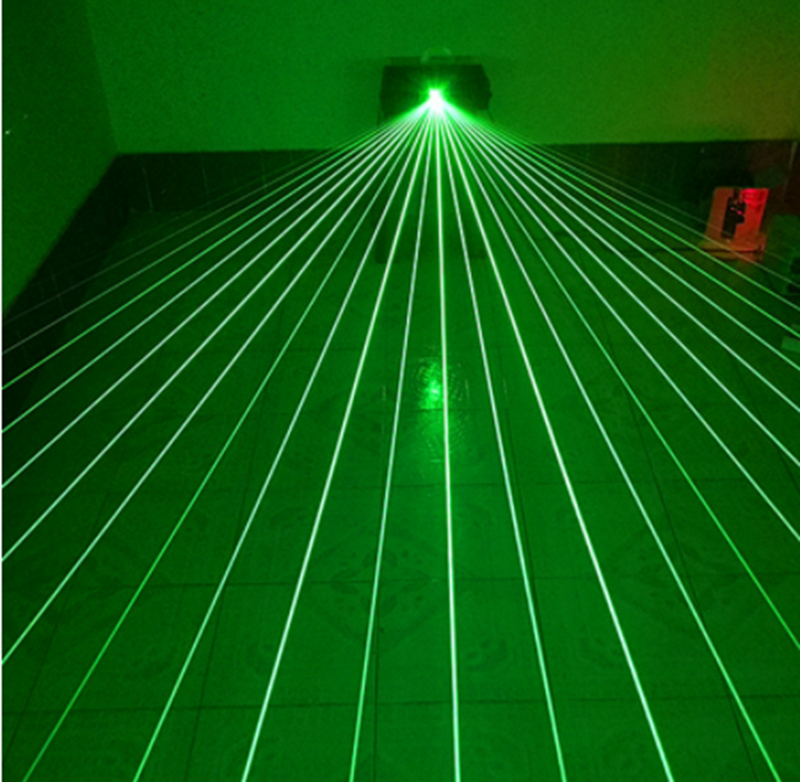 Laser vert en forme d'éventail avec dissipateur thermique, technologie, 532nm, 50mw