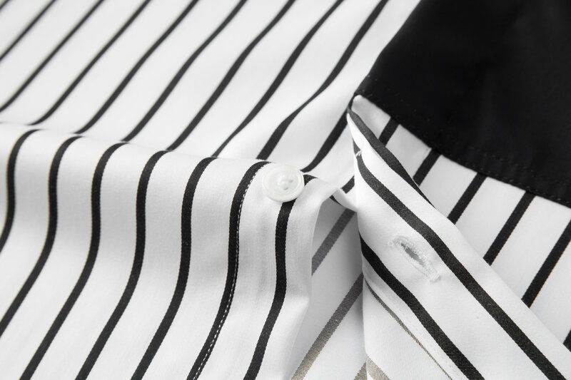 Camisas de manga larga a rayas para hombre, joyería de lujo de alta calidad, nuevo diseño
