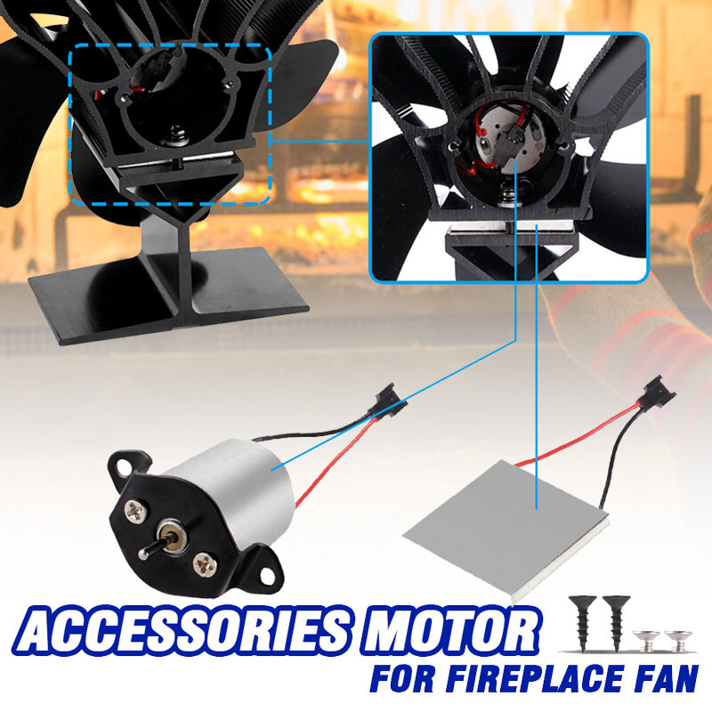 Yofidra Fireplace Fan Replacement Motor,Fireplace Fan Motor for Stove Fan Power Generation Accessories Repair Parts