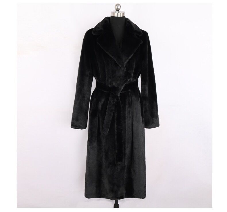女性のためのウサギの毛皮のコート,厚くて暖かい,ルーズフィットの女性の毛皮のコート,新しい冬のコレクション2023