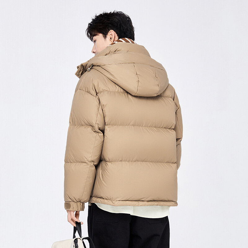 メンズカジュアルオールテニージャケット,無地のフード付きジャケット,暖かく快適でシンプル,新しい冬のコレクション2022