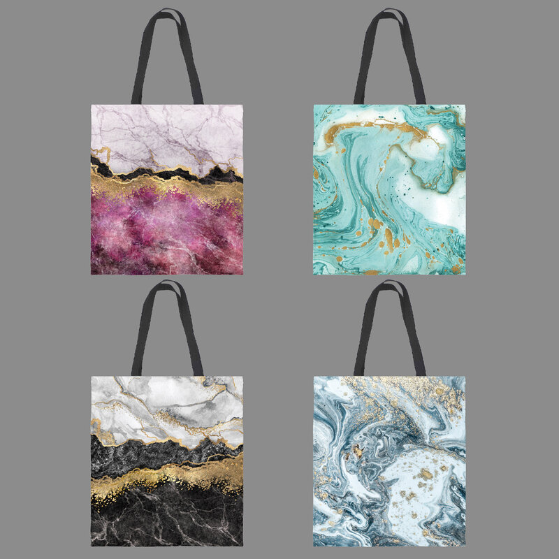 Design de mármore bolsa tote bags para a forma feminina bolsa de compras de grande capacidade totes senhoras saco de compras pode ser personailized