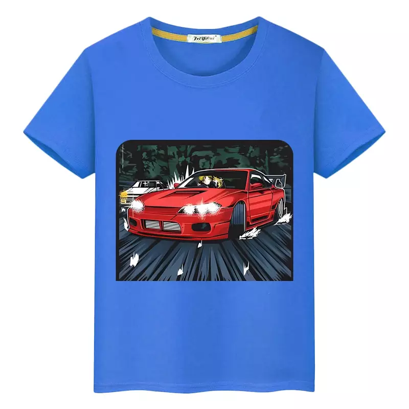 Japanisches Auto drucken T-Shirt 100% Baumwolle Kurzarm y2k ein Stück jdm manga mk Anime T-Shirt Jungen Stolz T-Shirt Kinder Kleidung Mädchen