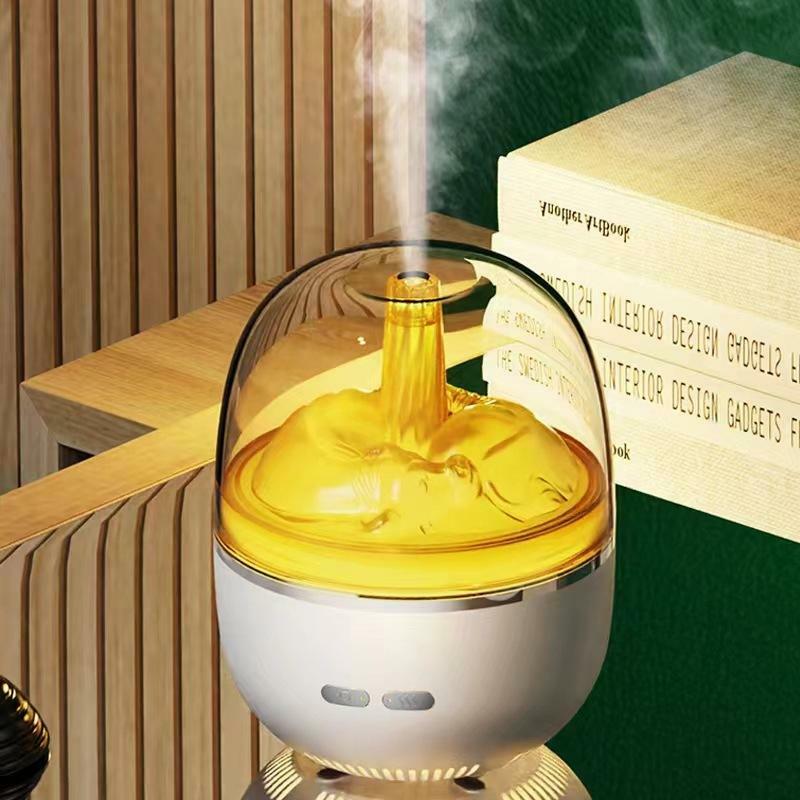 Humidificador de aire de aceite esencial, atomizador ultrasónico de aromaterapia, luz colorida, volumen de niebla pesada, accesorios para el hogar y la Oficina
