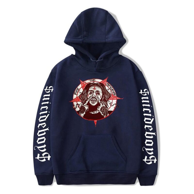 (Hoodie kualitas tinggi) Suicide Boys hoodie untuk pria wanita musim gugur kasual bertudung nyaman Pullover Fashion Hip Hop kaus longgar