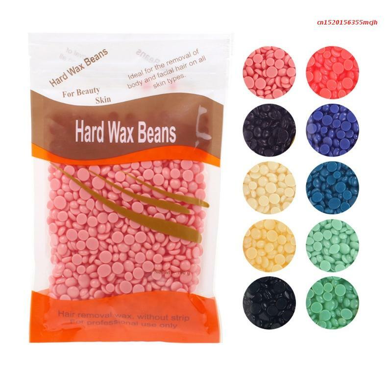 1Bag Random color Natural Herbal Scent Hard Wax Beans Unisex Depilatory Hot Film Beads Waxing Pellets No Strip Nose Body Hair