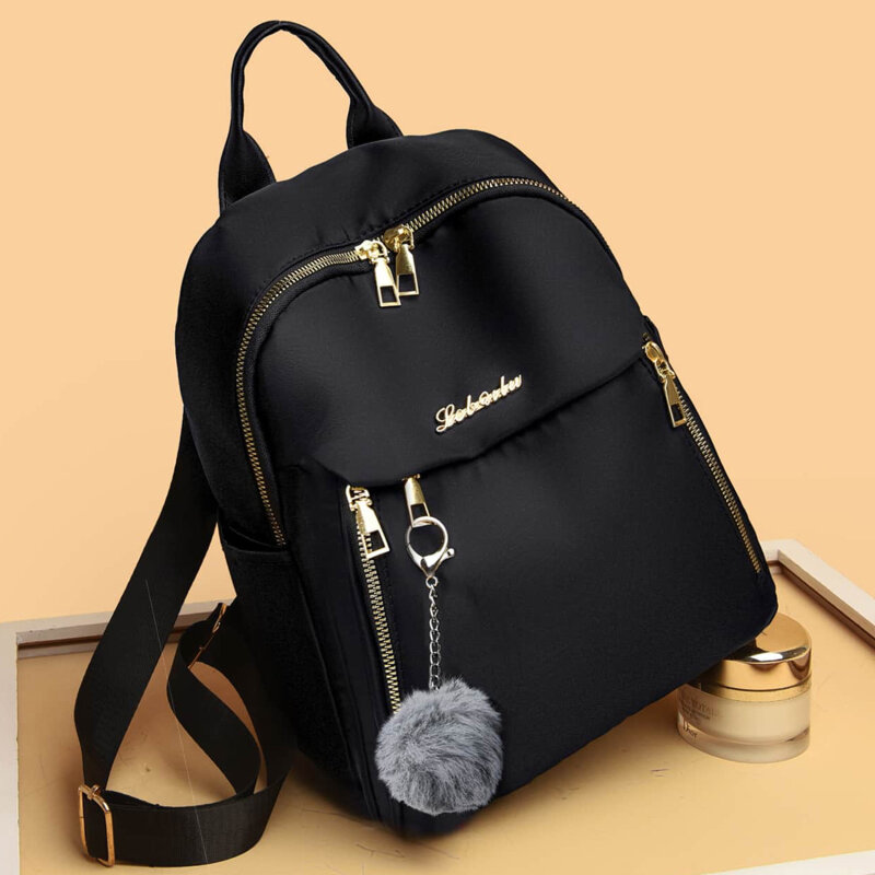 Mochila Oxford impermeable para mujer, mochilas escolares negras para chicas adolescentes, gran capacidad, bolso de viaje a la moda, mochila diaria
