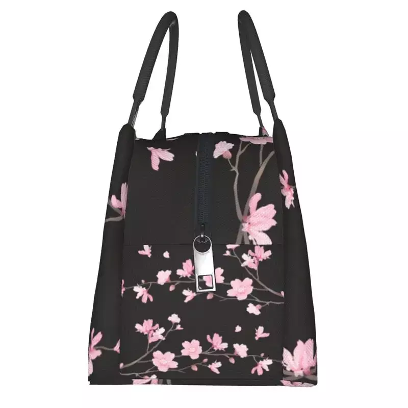 Изолированная сумка-тоут для ланча с цветком вишни для женщин, портативная термо-сумка для ланча с цветами вишни Сакура, дорожная коробка для еды