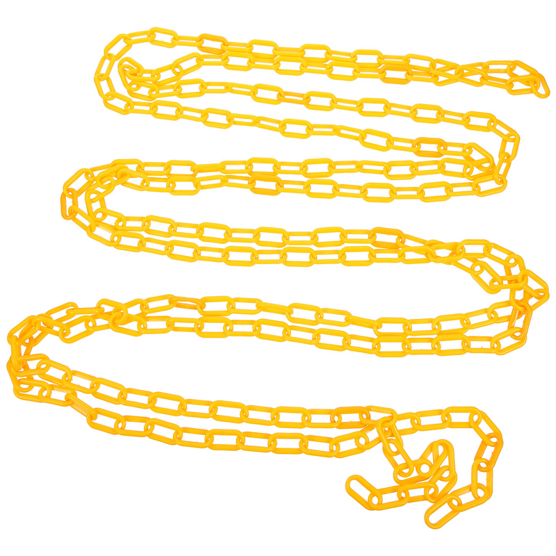 1 Roll of 6M Plastic Safety Barrier Plastic Chain Hangers Colored Barrier Chain Belt for Construction