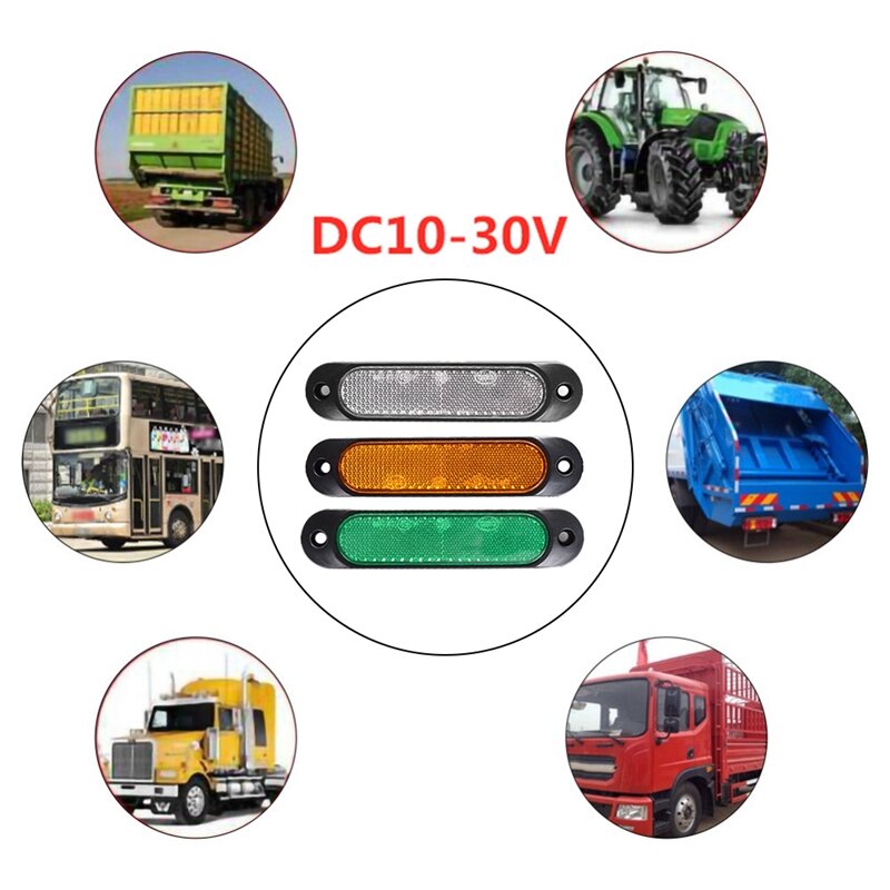LED Side Marker Light para Caravana, Lâmpada de Apuramento para Carro, Caminhão, Reboque, Trator, Camião Pickup, 27 LEDs, 4PCs