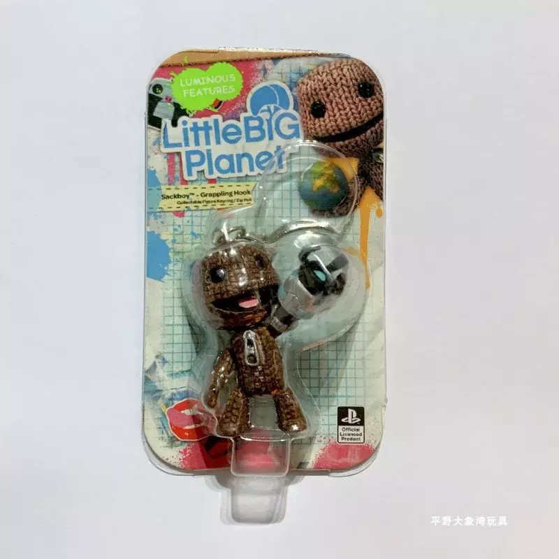 Pequeno grande planeta anime figura de ação juntas móveis chaveiro pingente jogo sackboy afro sackbot presente aniversário para o miúdo modelo brinquedos
