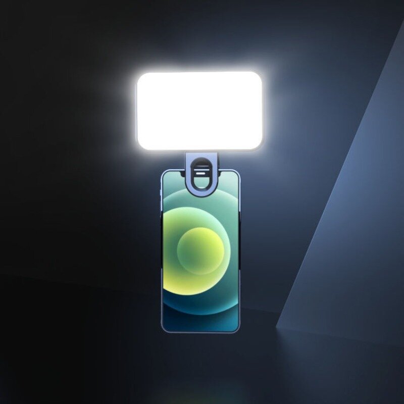 Lampu swafoto Mini portabel isi ulang, 3 mode kecerahan dapat disesuaikan klip On untuk lampu isi ulang komputer ponsel