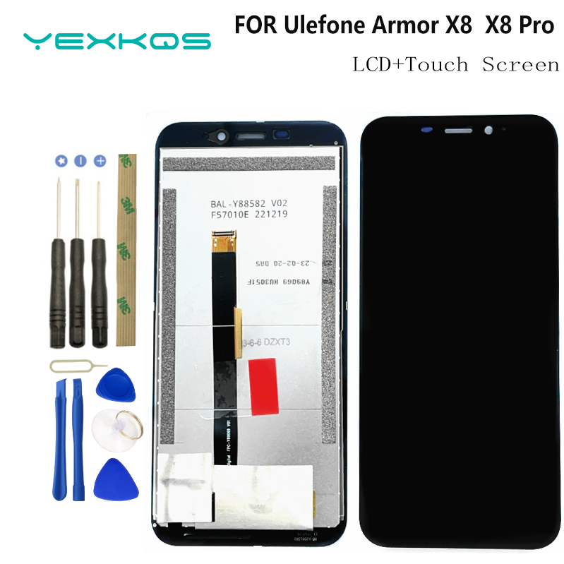 Original Ulefone Armor X8 LCD Screen Digitizer Full Assembly Display for Ulefone Armor X8 PRO LCD Touch Screen Panel Replacement