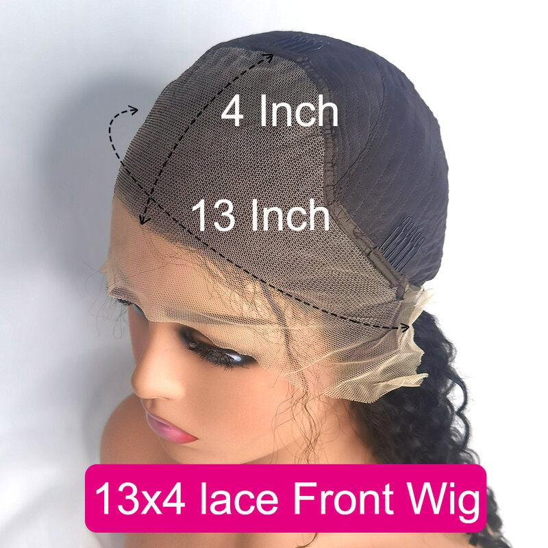Парик женский короткий на сетке, бразильские HD прозрачные натуральные волнистые волосы 13X4