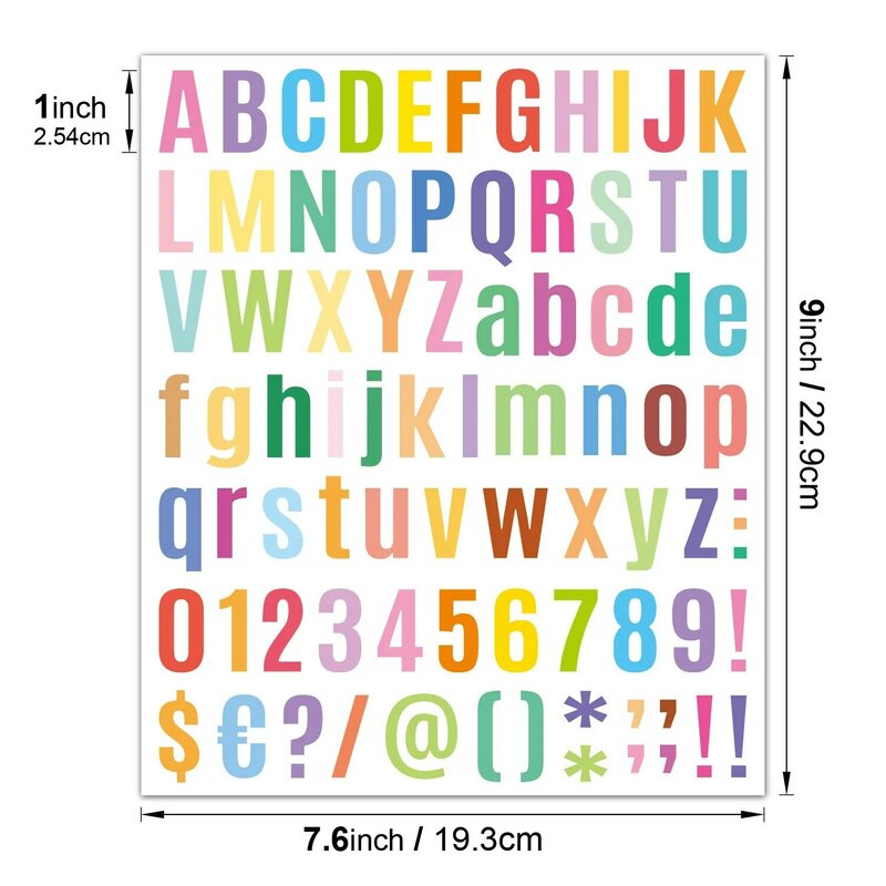 Pegatinas de letras de colores, vinilo autoadhesivo con números del alfabeto para buzón, puerta de señal, negocios, número de dirección, tarjetas, tazas